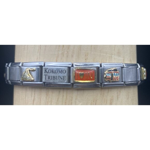 Italian Charm Bracelet 20 Link I Love Tony Tiger Pepsi Hershey Kiss Many Brands - Picture 5 of 11